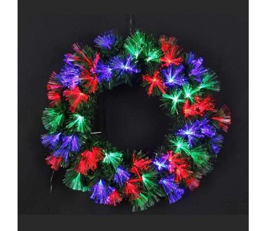 Couronne Las Végas multicolore Fibre Optique 60 led sur secteur