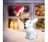 Lapin blanc extérieur noël lumineux 24 LED H26