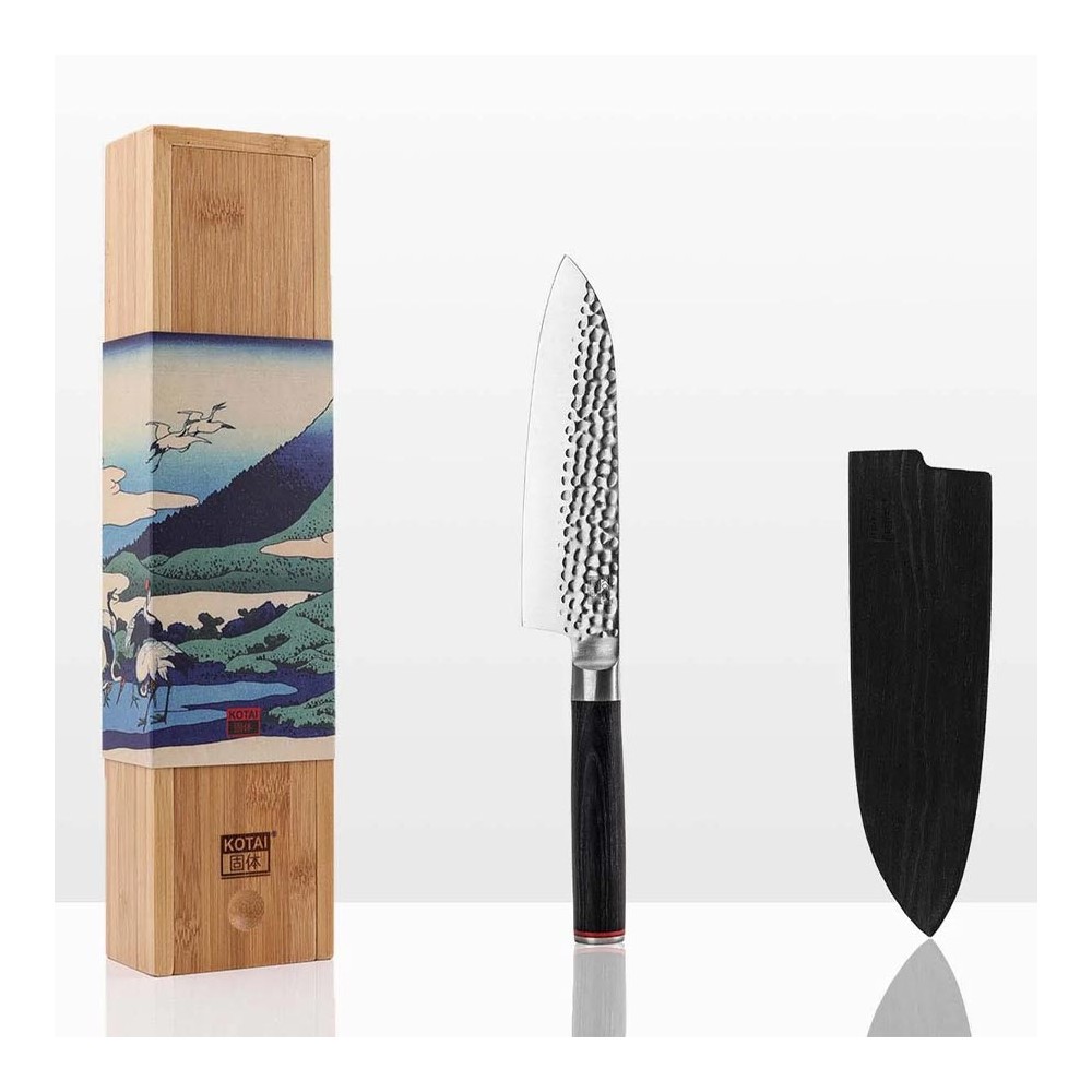 Couteau Santoku Pakka KOTAI - Type couteau de Chef japonais - Lame 18 cm