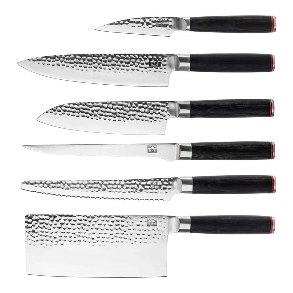 Set Complet 6 couteaux Pakka KOTAI - Type couteaux japonais