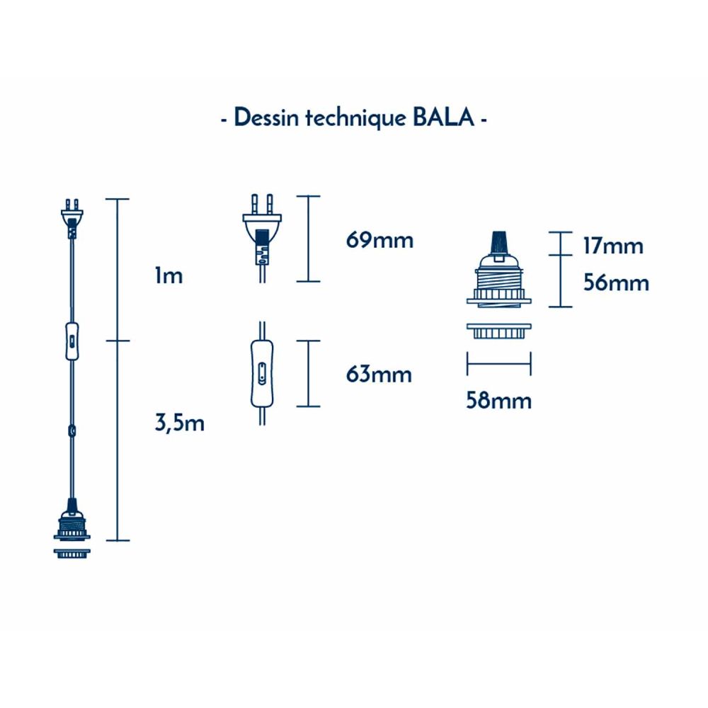 Lampe Nomade à Batterie vs fil électrique Bala – Hoopzi