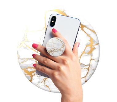 Poignée de téléphone PopGrip PopSockets - Gold Lutz Marble