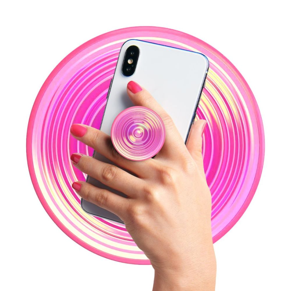 Poignée de téléphone PopGrip PopSockets - Ripple Opalescent Pink