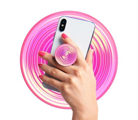 Poignée de téléphone PopGrip PopSockets - Ripple Opalescent Pink