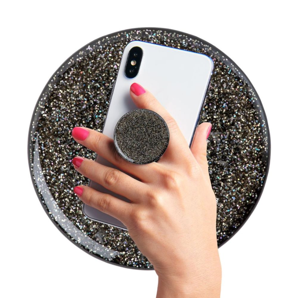 Poignée de téléphone PopGrip PopSockets - Glitter Black