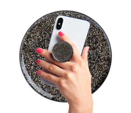 Poignée de téléphone PopGrip PopSockets - Glitter Black