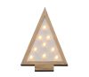 Sapin déco en bois à poser 9 leds - H33 - piles