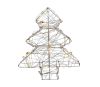 Sapin métal 40 leds blanc chaud - H30 - piles