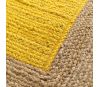 Tapis rectangle bicolore Napoli jaune detail