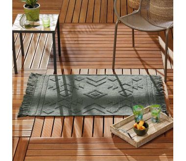 Tapis rectangle à franges Cilaos