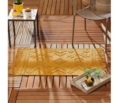 Tapis rectangle à franges Cilaos