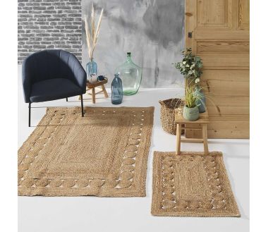 Tapis rectangulaire en jute Balita