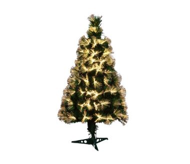 Sapin de Noel Las Vegas Fleurs Blanc Fibre Optique - H90 - secteur