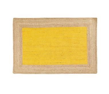 Tapis rectangle bicolore Napoli jaune