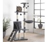 Arbre à Chat avec 4 Plateformes et 4 Jouets H138 cm Anthracite