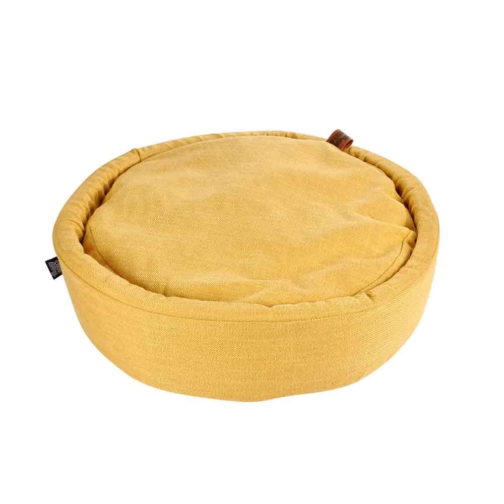 Panier Rond Polyester D60 x 15 cm Cosy Golden