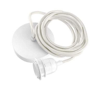 Hoopzï - Suspension Hang 1 fil électrique tissu - Blanc shine