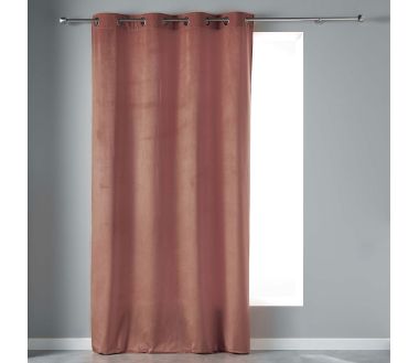 Lot de 2 rideaux Velvetine Douceur d'intérieur - Rose 140 x 280