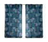 Lot de 2 rideaux Esquisse Douceur d'intérieur - Bleu 140 x 260