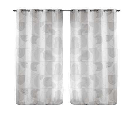 Lot de 2 rideaux Esquisse Douceur d'intérieur - Blanc 140 x 260