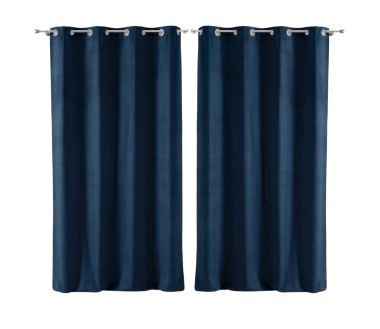 Lot de 2 rideaux Sultane Douceur d'intérieur - Bleu 140 x 240