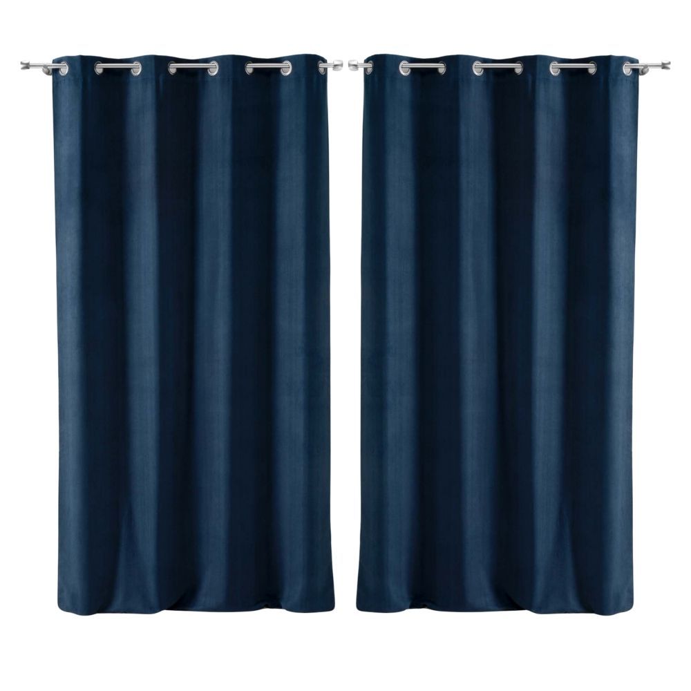 Lot de 2 rideaux Sultane Douceur d'intérieur - Bleu 140 x 240