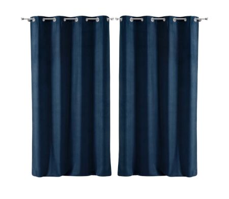 Lot de 2 rideaux Sultane Douceur d'intérieur - Bleu 140 x 240