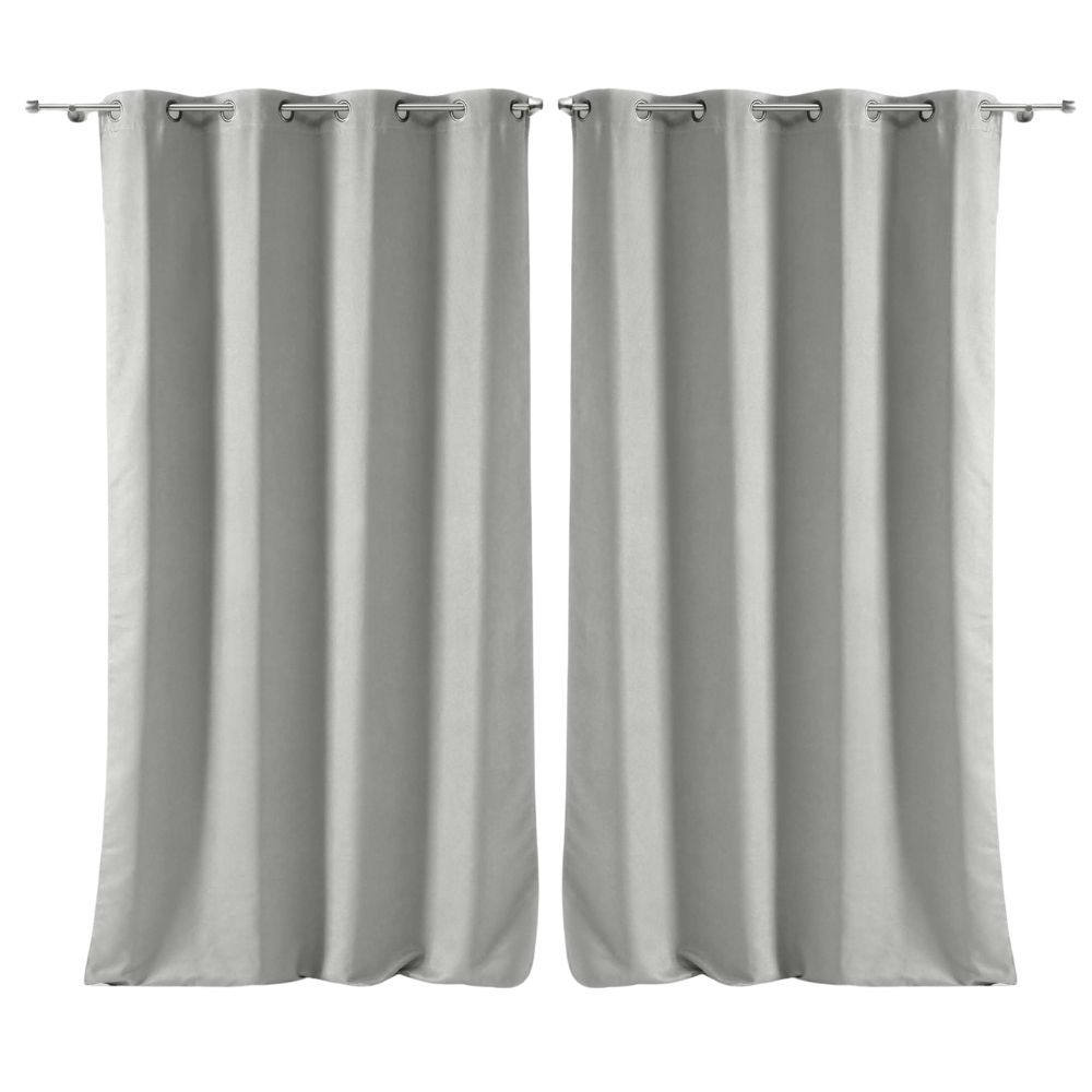 Lot de 2 rideaux Sultane Douceur d'intérieur - Gris 140 x 240