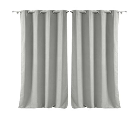 Lot de 2 rideaux Sultane Douceur d'intérieur - Gris 140 x 240