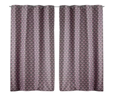 Lot de 2 rideaux Surya Douceur d'intérieur - Gris 135 x 260