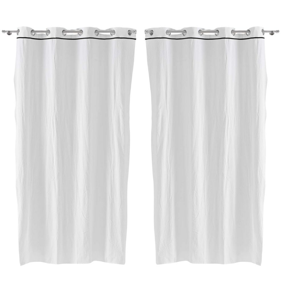 Lot de 2 rideaux Linette Douceur d'intérieur - Blanc 135 x 240