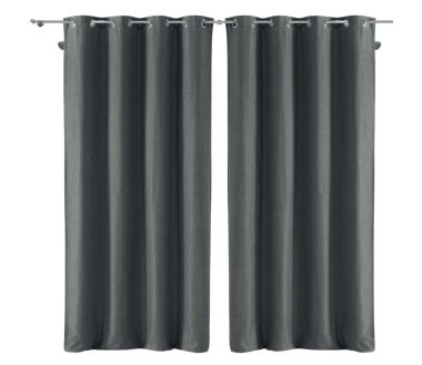 Lot de 2 rideaux Chinea Douceur d'intérieur - Anthracite 135 x 240