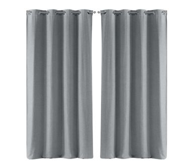 Lot de 2 rideaux Chinea Douceur d'intérieur - Gris 135 x 240