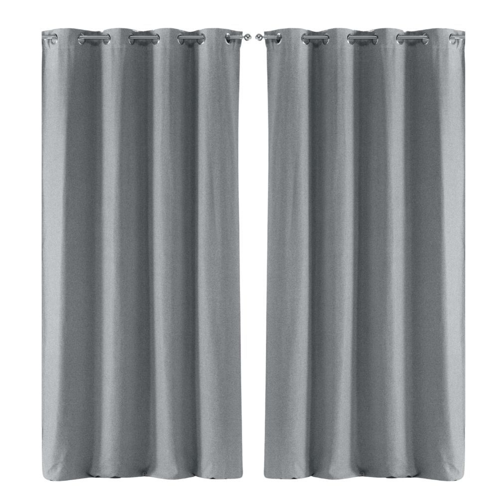 Lot de 2 rideaux Chinea Douceur d'intérieur - Gris 135 x 240