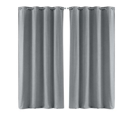 Lot de 2 rideaux Chinea Douceur d'intérieur - Gris 135 x 240