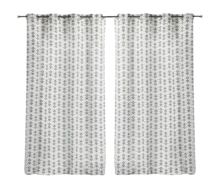 Lot de 2 rideaux Letiko Douceur d'intérieur - blanc  140 x 240