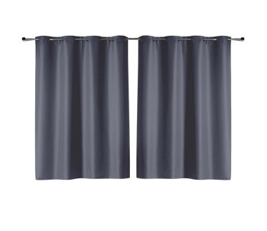 Lot de 2 rideaux Essentiel Douceur d'intérieur - Gris béton 140 x 180