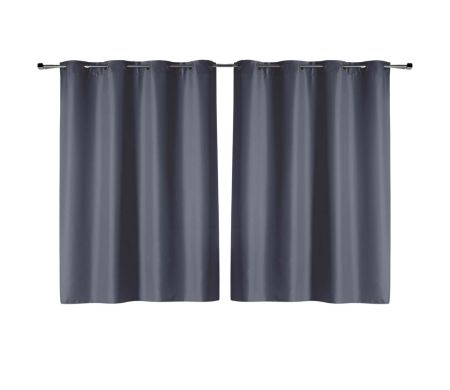 Lot de 2 rideaux Essentiel Douceur d'intérieur - Gris béton 140 x 180