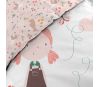 Pack 5 pièces Alice - Parure de lit avec 2 draps housse et 1 nounours