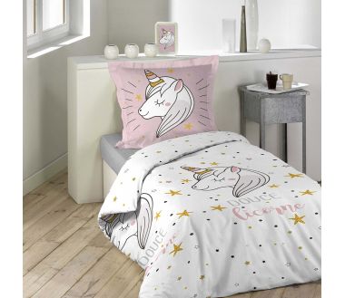 Pack 4 pièces LiliRose - Parure de lit avec 2 draps housse