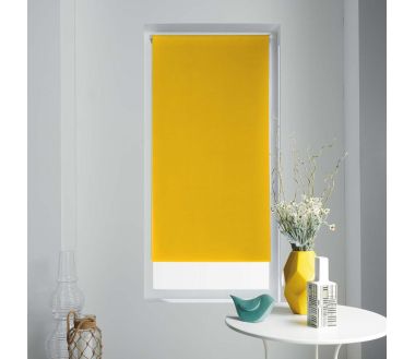 Lot de 2 stores enrouleur Occult Douceur d'intérieur - 60 x 90 cm Jaune