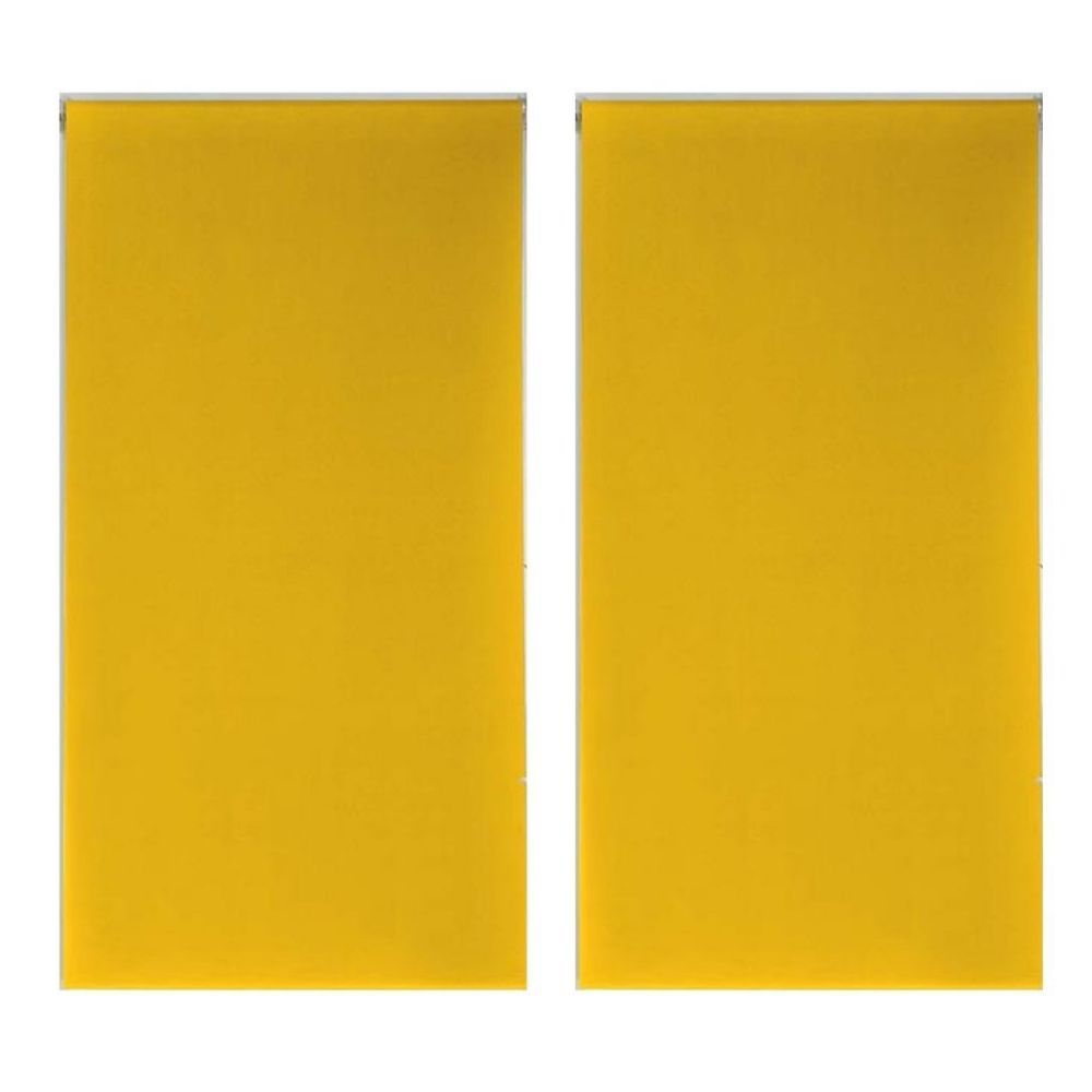 Lot de 2 stores enrouleur Occult Douceur d'intérieur - 60 x 90 cm Jaune