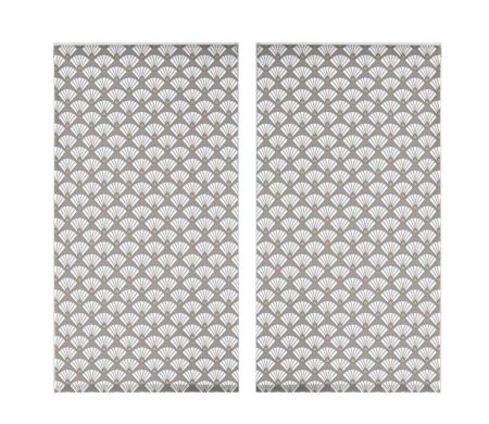 Lot de 2 stores enrouleur tamisant Art Déco Chic Douceur d'intérieur - 60 x 90 cm