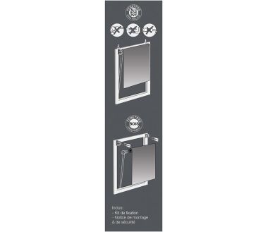 Lot de 2 stores enrouleur tamisant Piccolino - 60 x 90 cm Argent