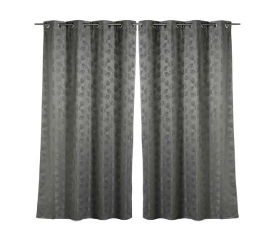 Lot de 2 rideaux Lunella - 140 x 260 cm Gris