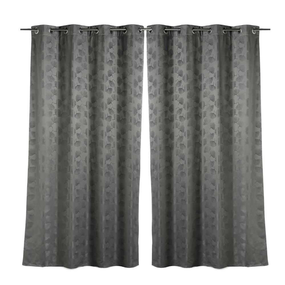 Lot de 2 rideaux Lunella - 140 x 260 cm Gris