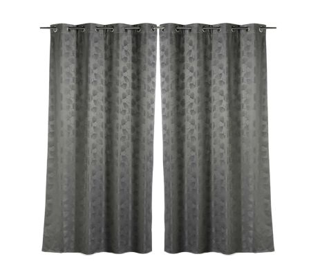 Lot de 2 rideaux Lunella - 140 x 260 cm Gris