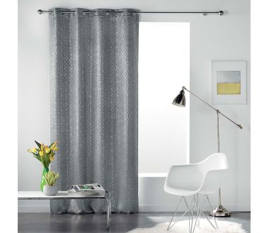 Lot de 2 rideaux Genesis - 135 x 240 cm Gris