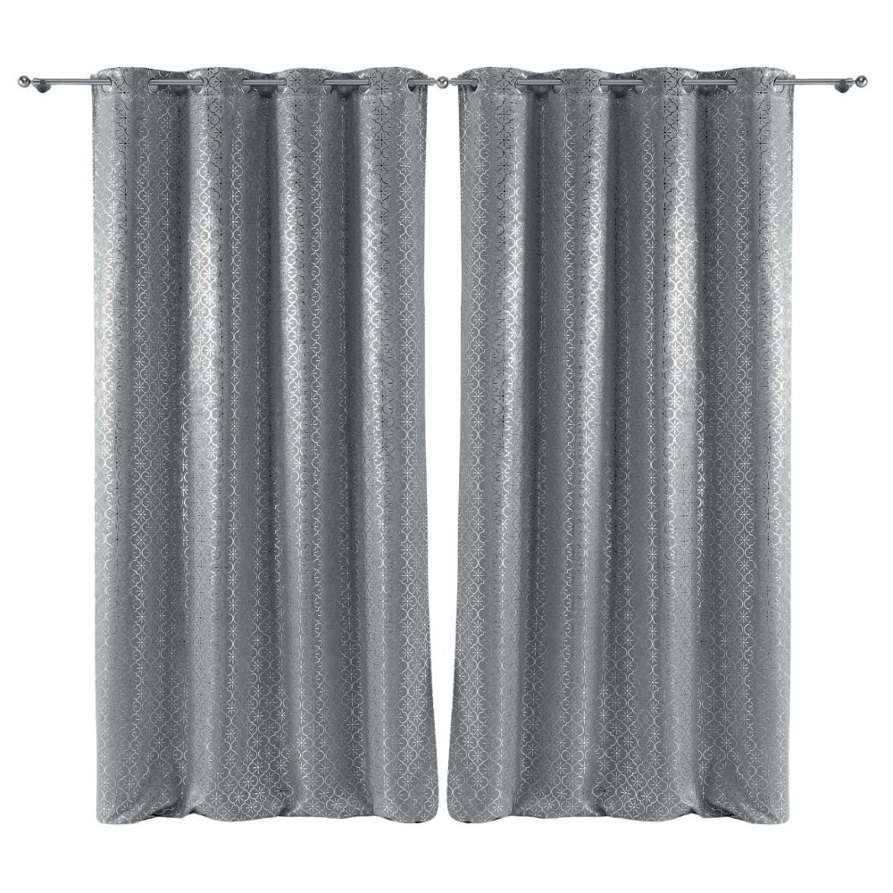 Lot de 2 rideaux Genesis - 135 x 240 cm Gris