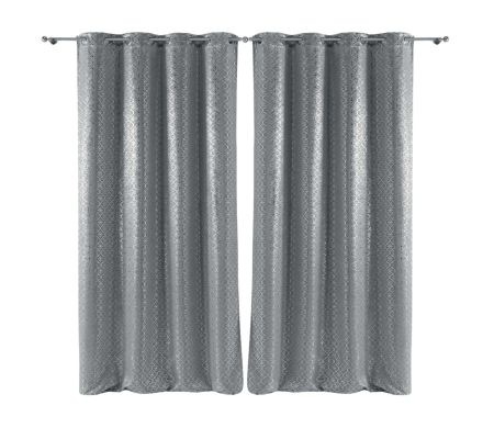 Lot de 2 rideaux Genesis - 135 x 240 cm Gris